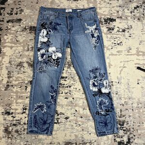 William Rast Jeans 30 Justin Timberlake Floral Embroidered All Over Patchwork